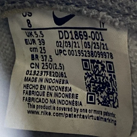 Nike Dunk High Aged Grey Sneakers Grey Fog/Particle Grey DD1869 001 Women Size 8 - Picture 11 of 13